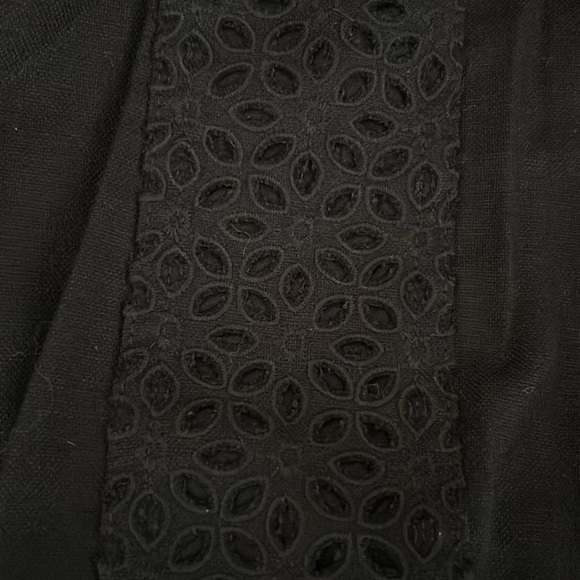 Talbots Black Eyelet Trim Tapered Pants 14 - Picture 3 of 7